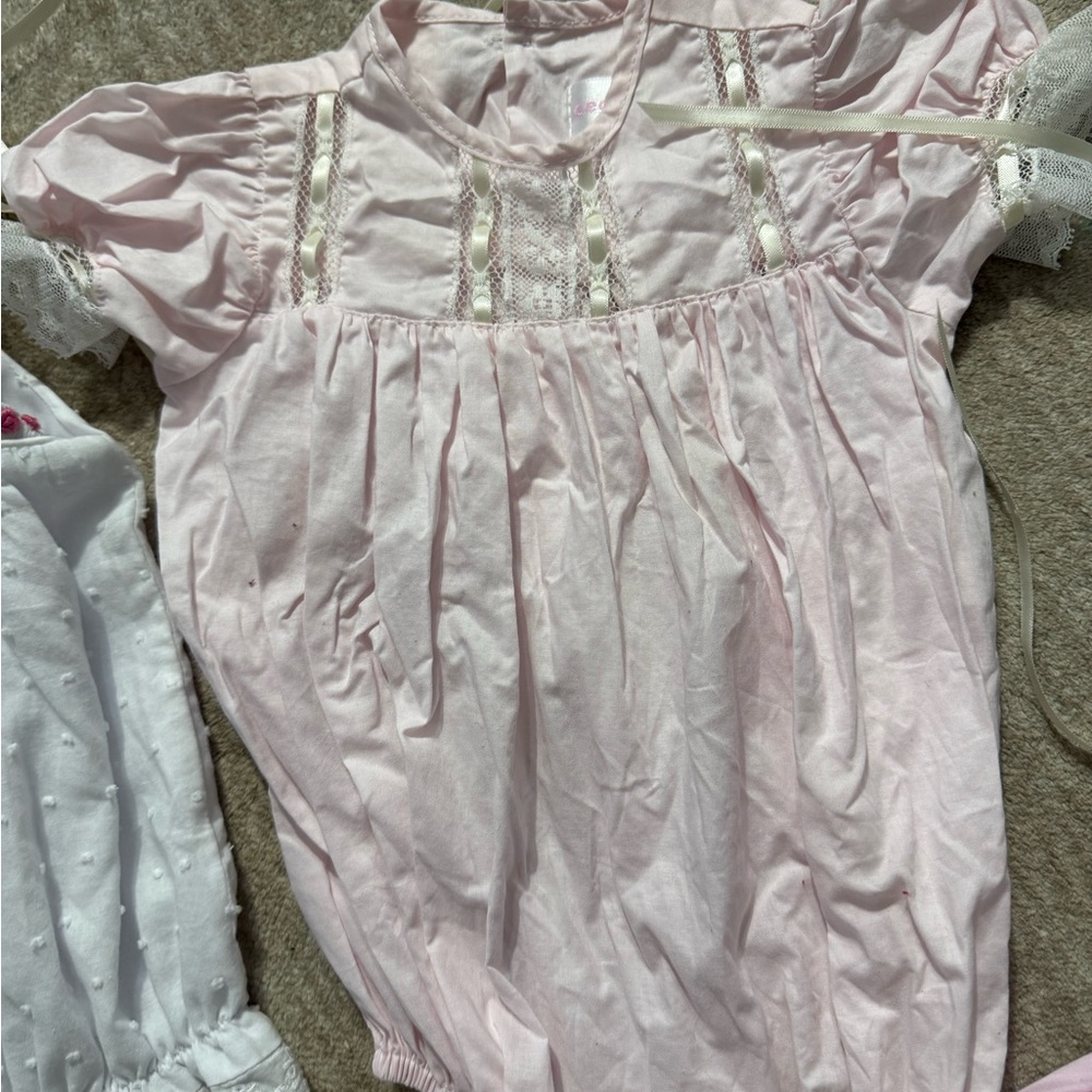 Pink Lace Baby Romper
